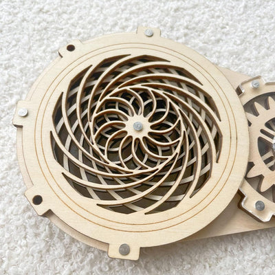 TARSHYRY Jouet en bois à manivelle pour enfants, puzzle éducatif pour stimuler l'imagination, modèle créatif en bois pour garçons/filles