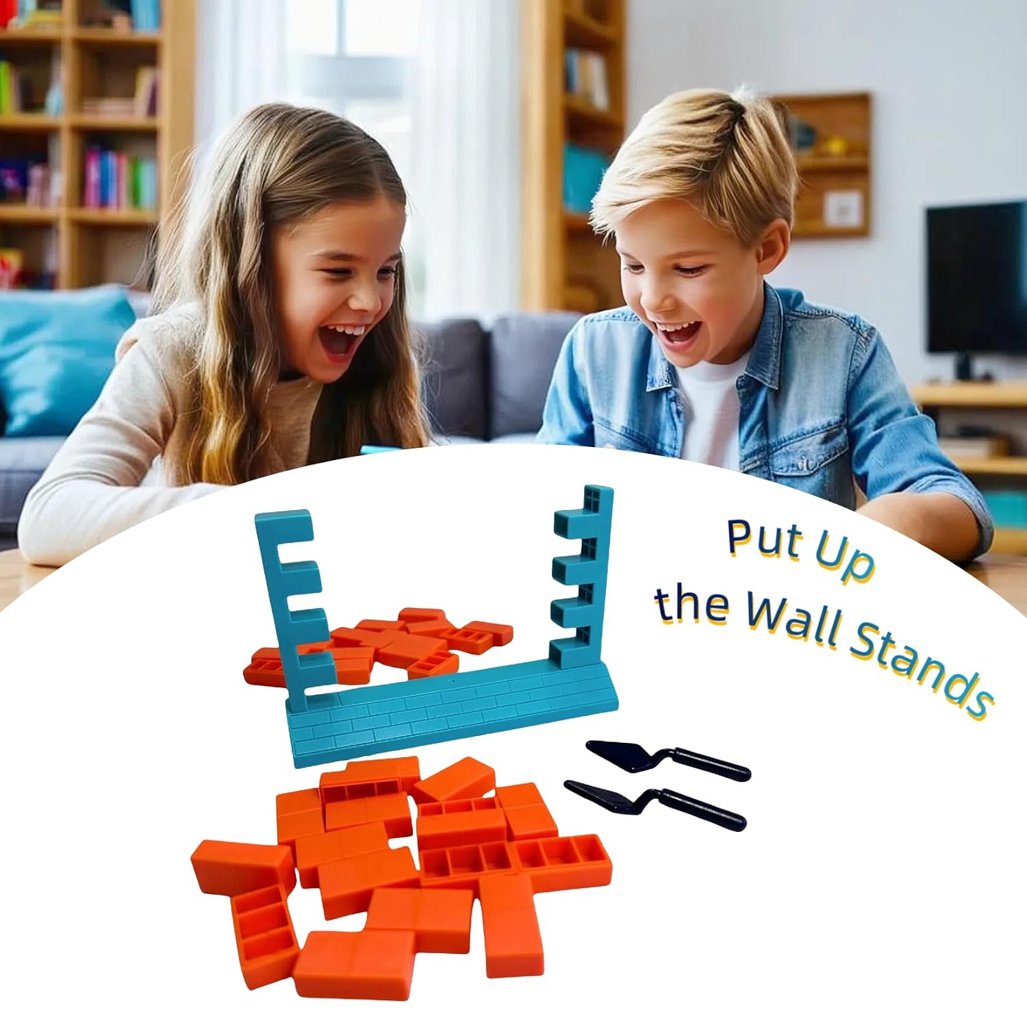 Fidtoy Humpty Dumpty Demolition Wall Game for Kids Brick Stacking Strategy Family Challenge Toy