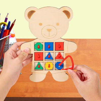 Esquirla Juego de Ensamblaje de Tarjetas para el Desarrollo Infantil - Juego de Combinación de Hilos - Juguete Educativo para Habilidades Motoras - Juguete de