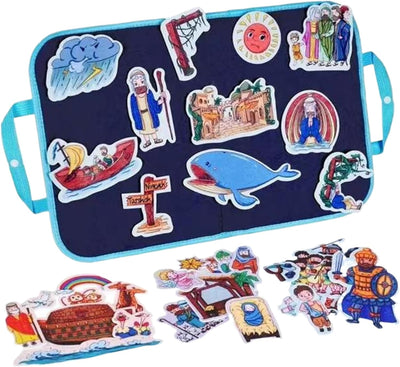1 set de fieltro para fieltro para niños historias bíblicas de la biblia.