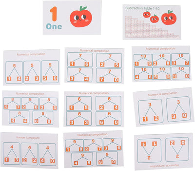 Jeu Fidtoy Montessori en bois de cueillette de pommes – Jouet éducatif de comptage et de mathématiques pour les enfants de 4 à 6 ans