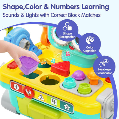 Fidtoy Robot Établi Jeu d'Outils pour Tout-petits Jouet Éducatif