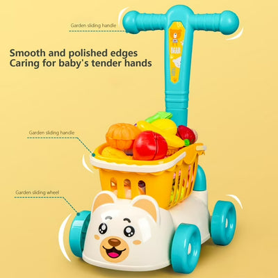 Carrito de Compras de Frutas y Verduras de Juguete
