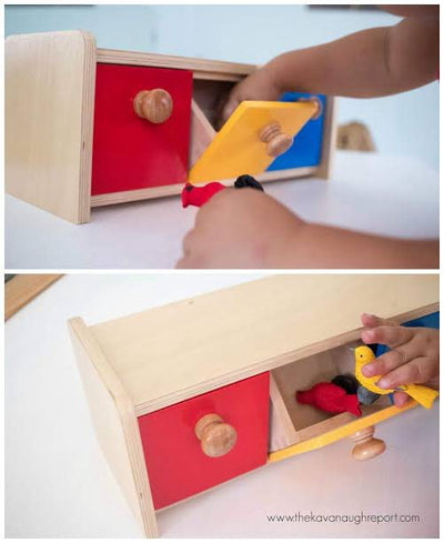 Boîte Montessori avec bac, jouet d'éveil pour tout-petit