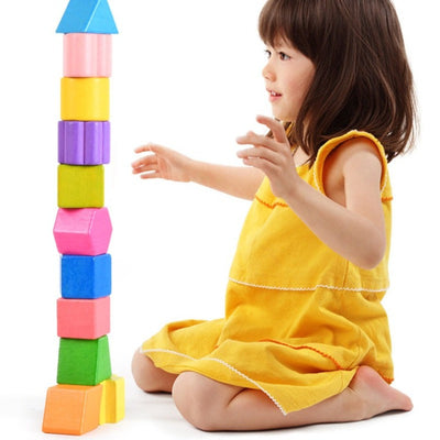 Caja clasificadora de formas Montessori con 12 bloques geométricos