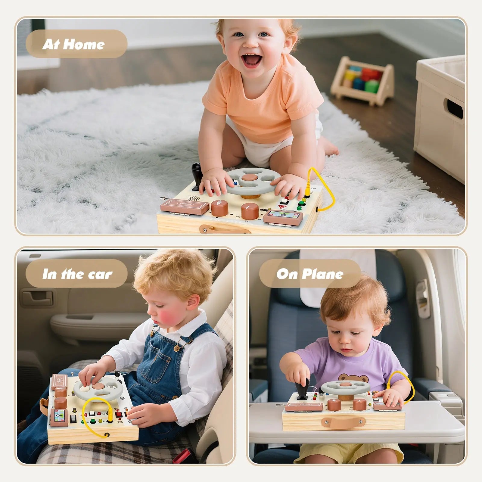Volante con luces y sonidos para niños pequeños de 1 a 3 años