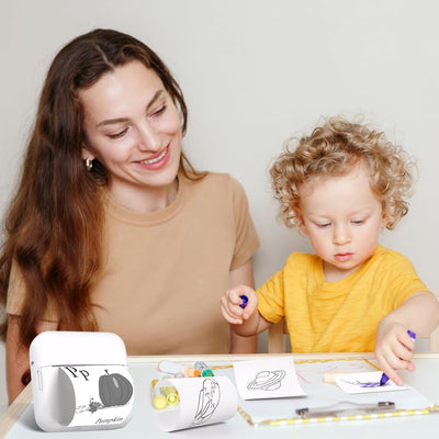 Fidtoy Mini Portable Pocket Thermal Bluetooth Printer with LED Light for Kids Students Notes Labels Crafts