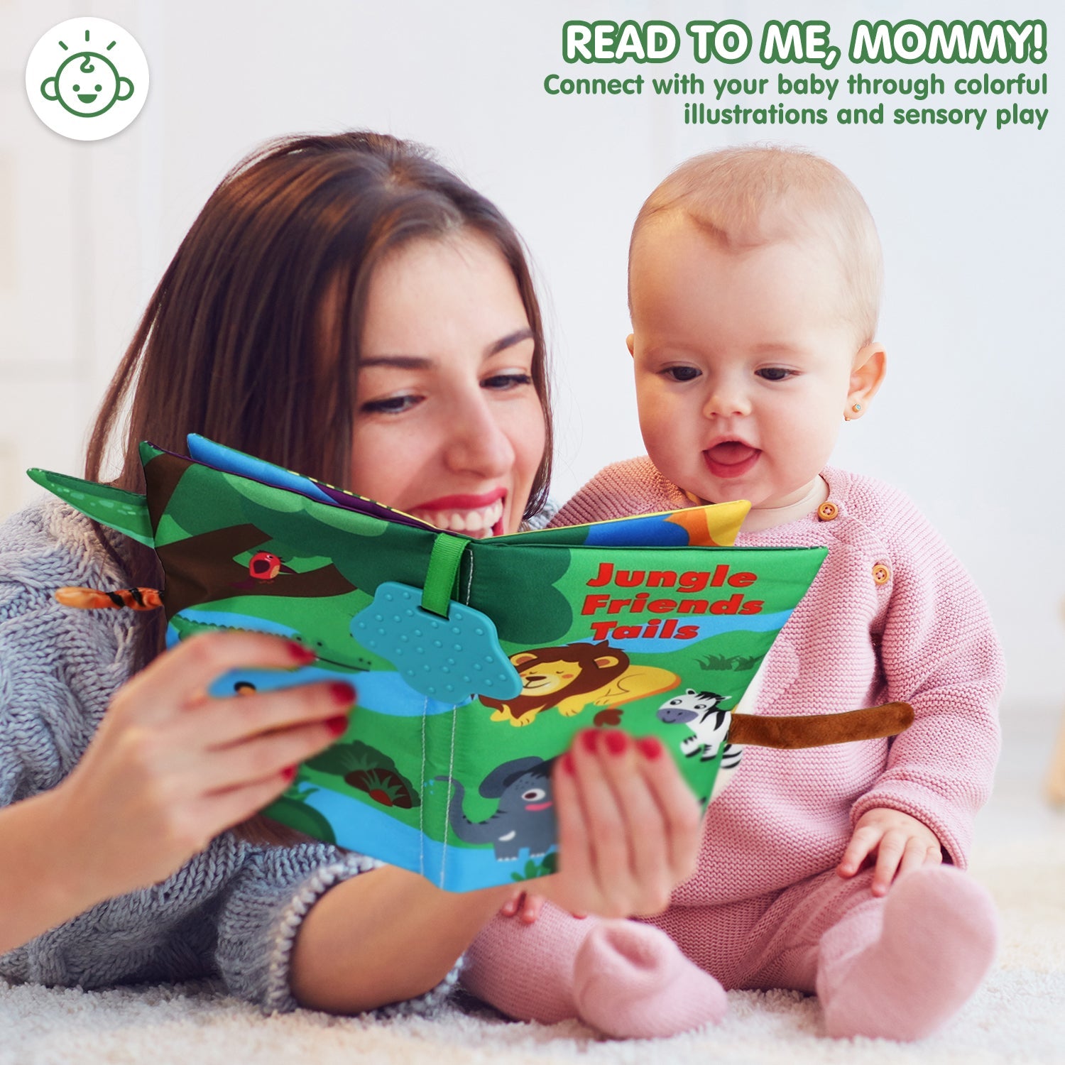 Set de libros de tela suave Fidtoy para bebés de 0 a 6 meses Juguete sensorial