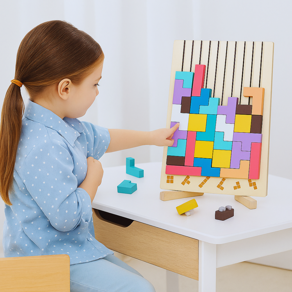 Fidtoy Wooden Stacking Puzzle Toy