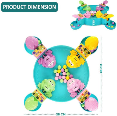 Fidtoy Hungry Frog Eat Bean Family Board Game for Kids Fast Reflex Indoor Multiplayer Play