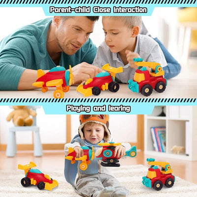 Juego de 2 vehículos para armar DIY, vehículo aleatorio - 82G