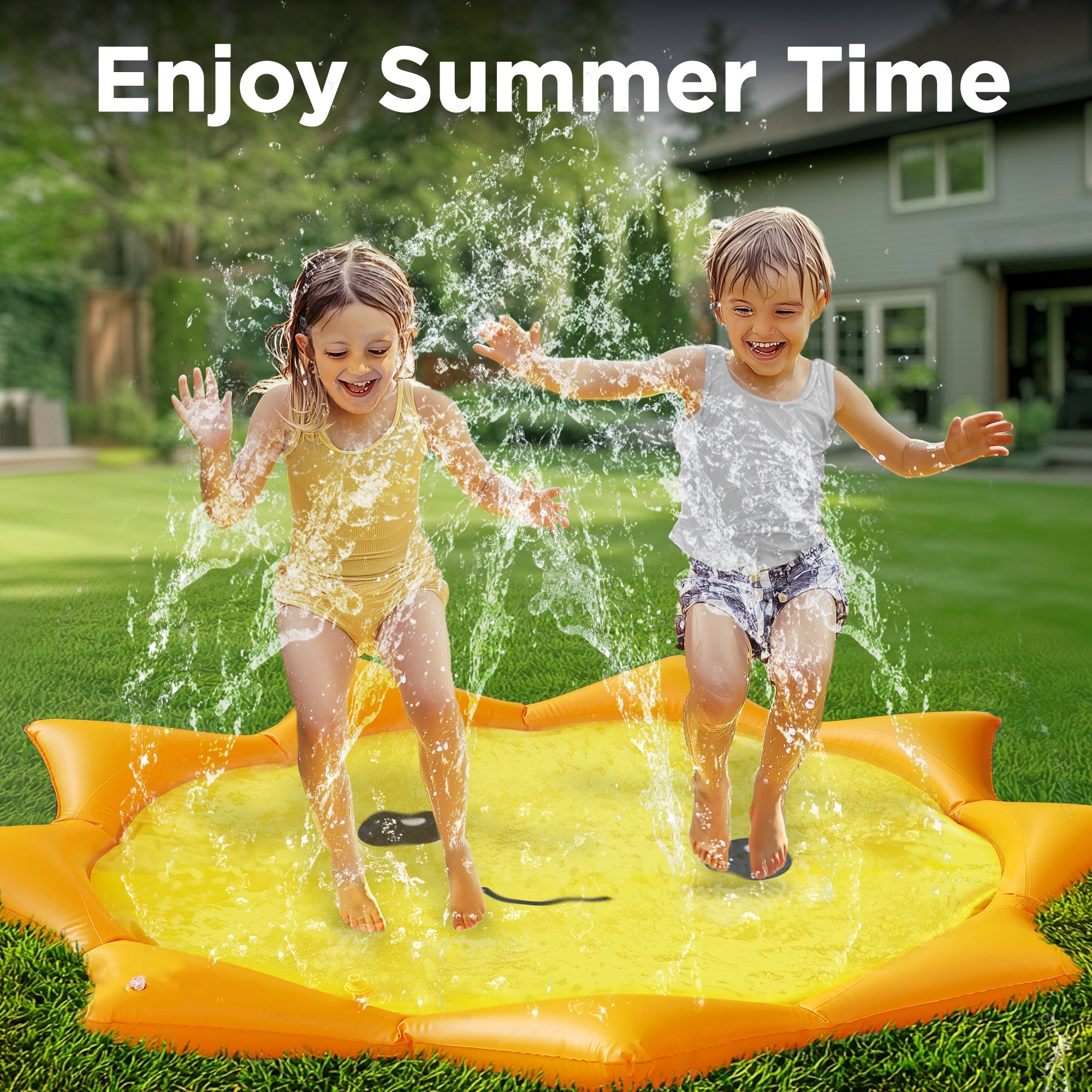 Fidtoy Sunshine Splash Pad for Kids Outdoor Water Play