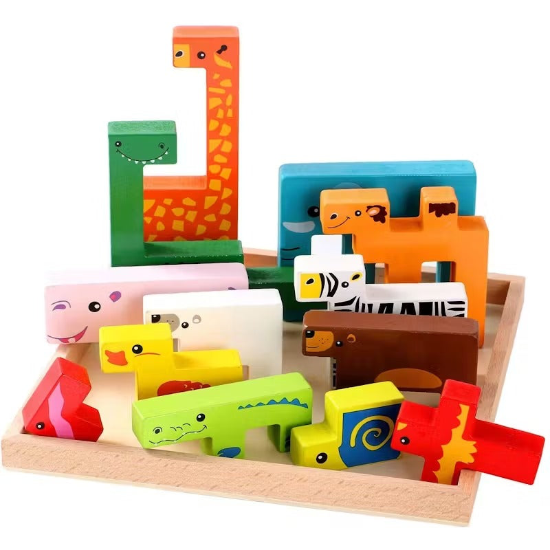 Jeu de société créatif en bois sur le thème des animaux - 298
