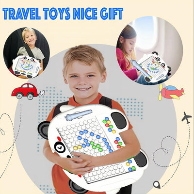 Fidtoy Panda Magnetic Drawing Bead Tablet Plastic Mess Free Magnetic Bead Drawing Board for Kids Ages 3+