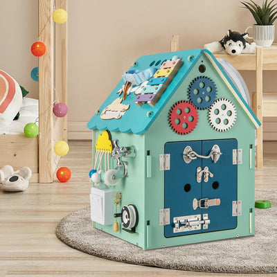 Fidtoy Casa de Juegos Montessori con Tablero de Actividades Multifuncional