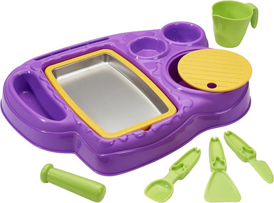 Fidtoy Kids Ice Cream Maker Toy with Freezer Tray Real Ingredients Kitchen Activity Set for Creative Dessert Play