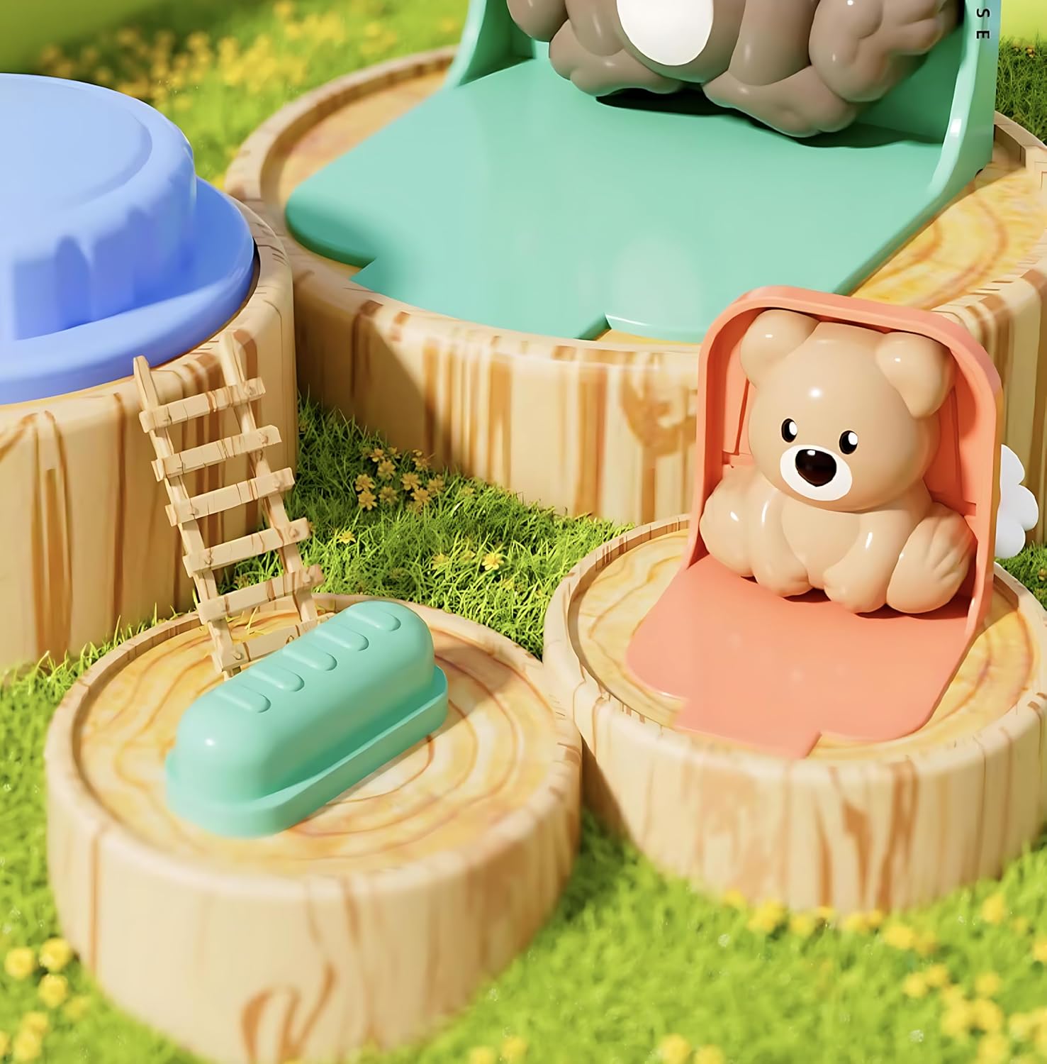Fidtoy Montessori Pop Up Animal Activity Toy pour les tout-petits - Jouet d'apprentissage silencieux pour la motricité fine