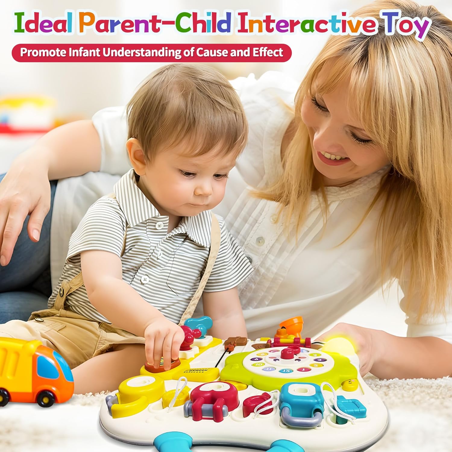 Fidtoy Bebé Tablero Ocupado Interruptor de Luz Música Juguete Montessori
