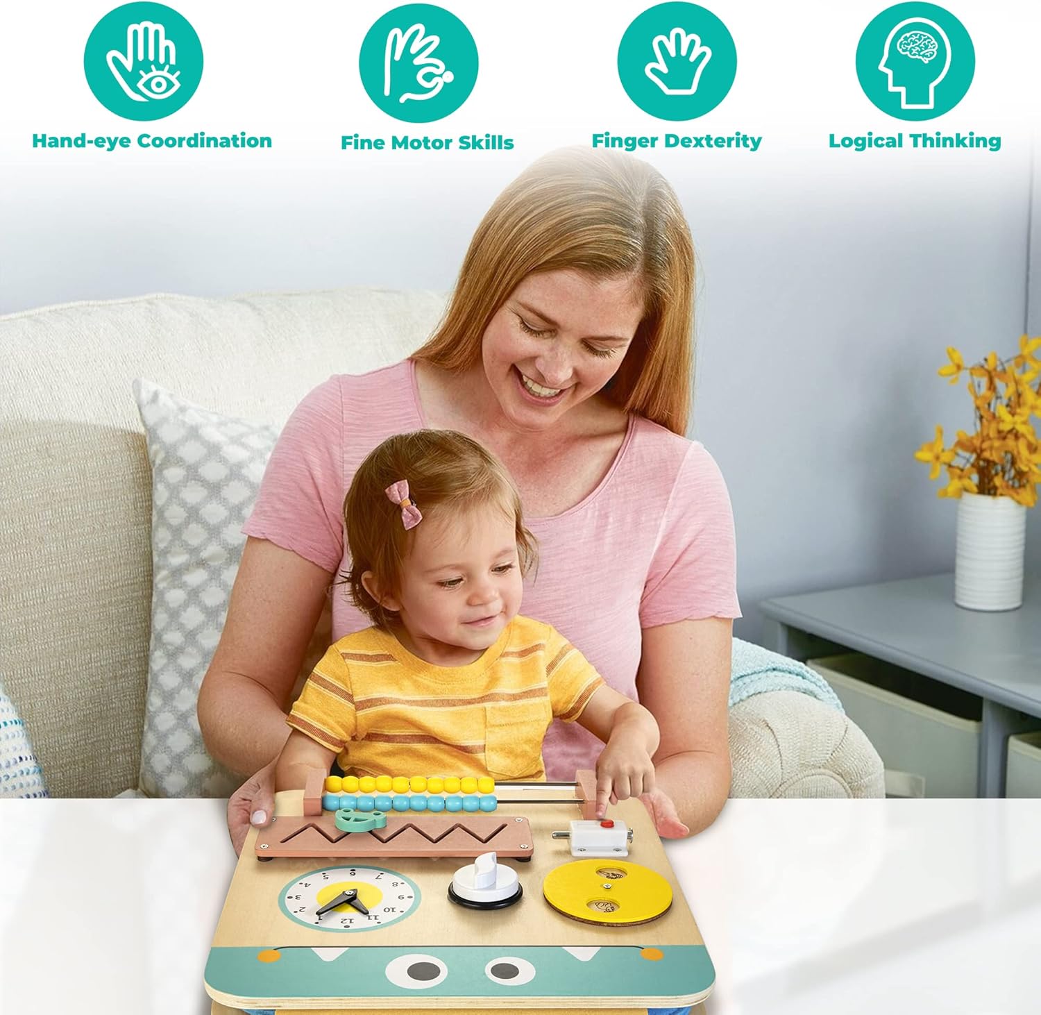 Fidtoy 17 en 1: Tablero multisensorial y didáctico para niños pequeños
