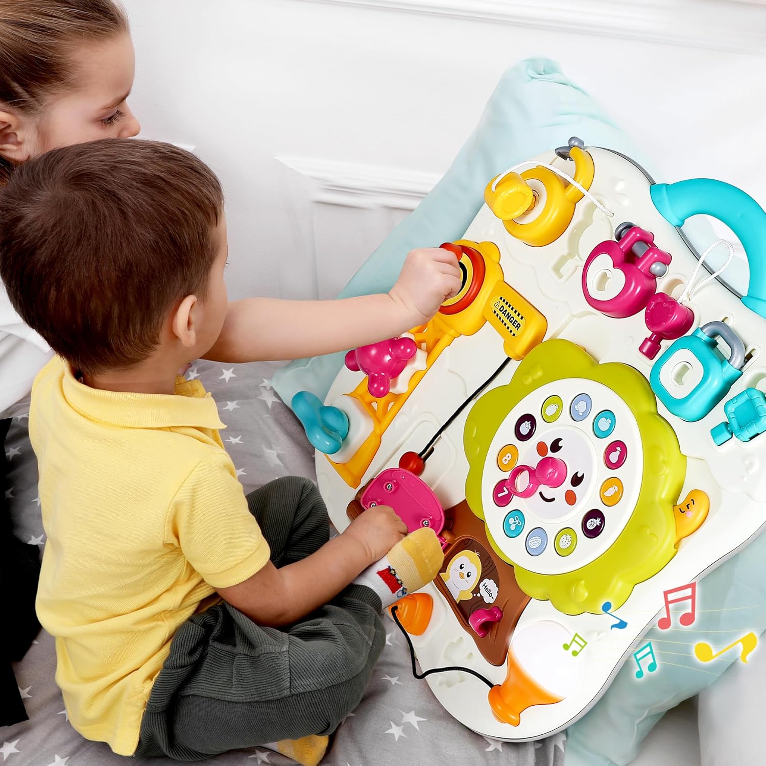 Fidtoy Bebé Tablero Ocupado Interruptor de Luz Música Juguete Montessori