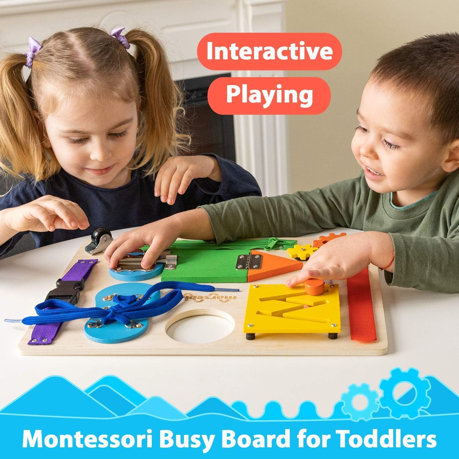 Tabla de actividades de aprendizaje Montessori Fidtoy para niños pequeños