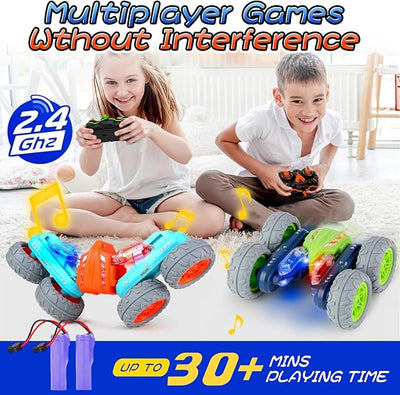 Voiture Télécommandée de cascades avec rotations à 360° et lumières – 4x4 Double Face | Bacha Toys