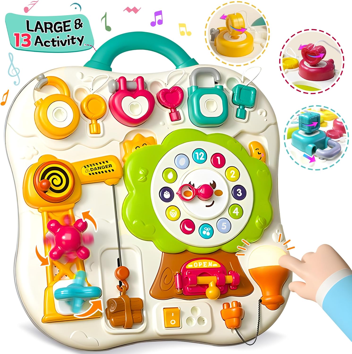Fidtoy Bebé Tablero Ocupado Interruptor de Luz Música Juguete Montessori