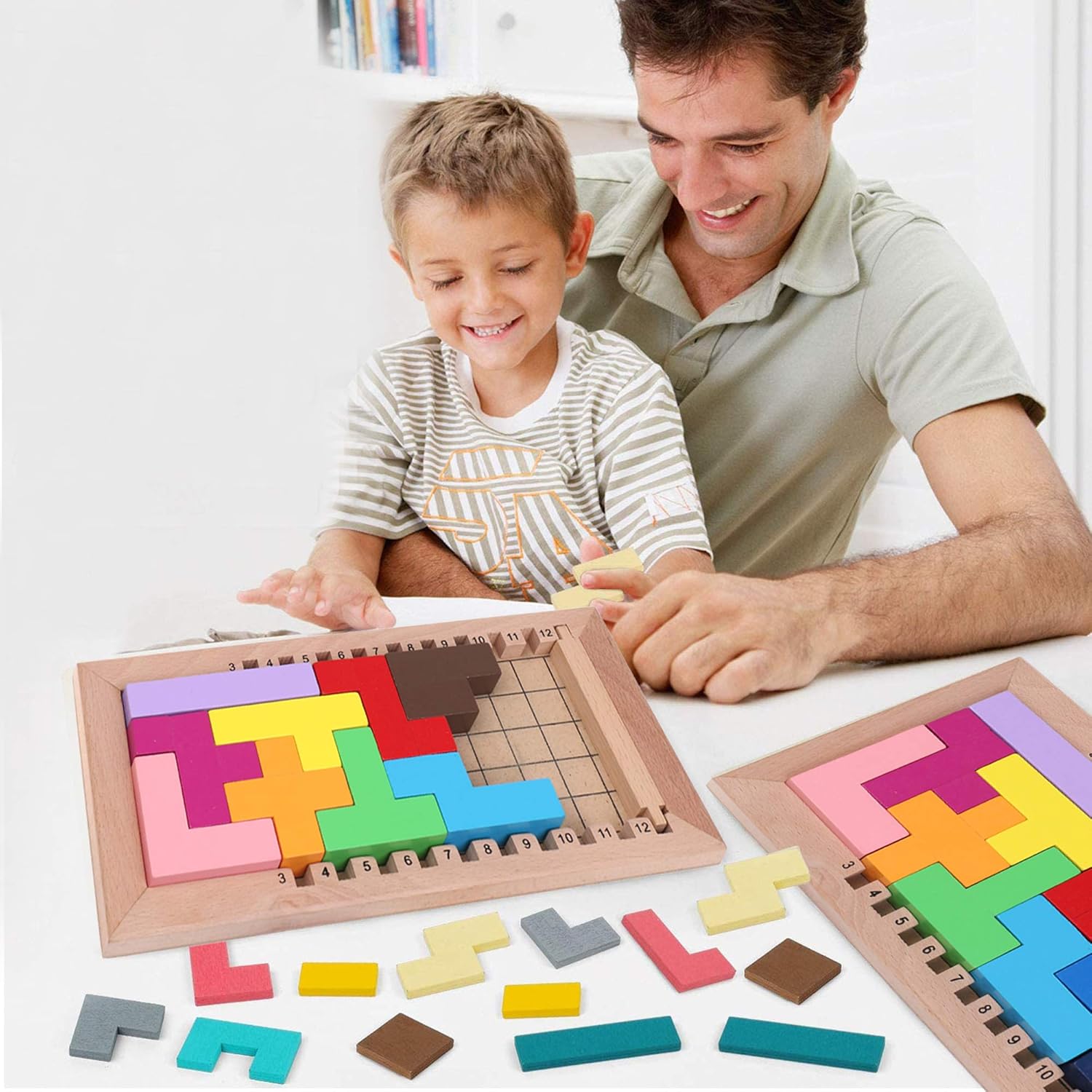 Fidtoy Wooden Tetris Puzzle for Kids