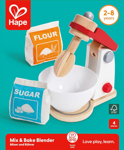 Fidtoy Batidora de Cocina de Madera, Juguete, Juego de Imitación para Hornear
