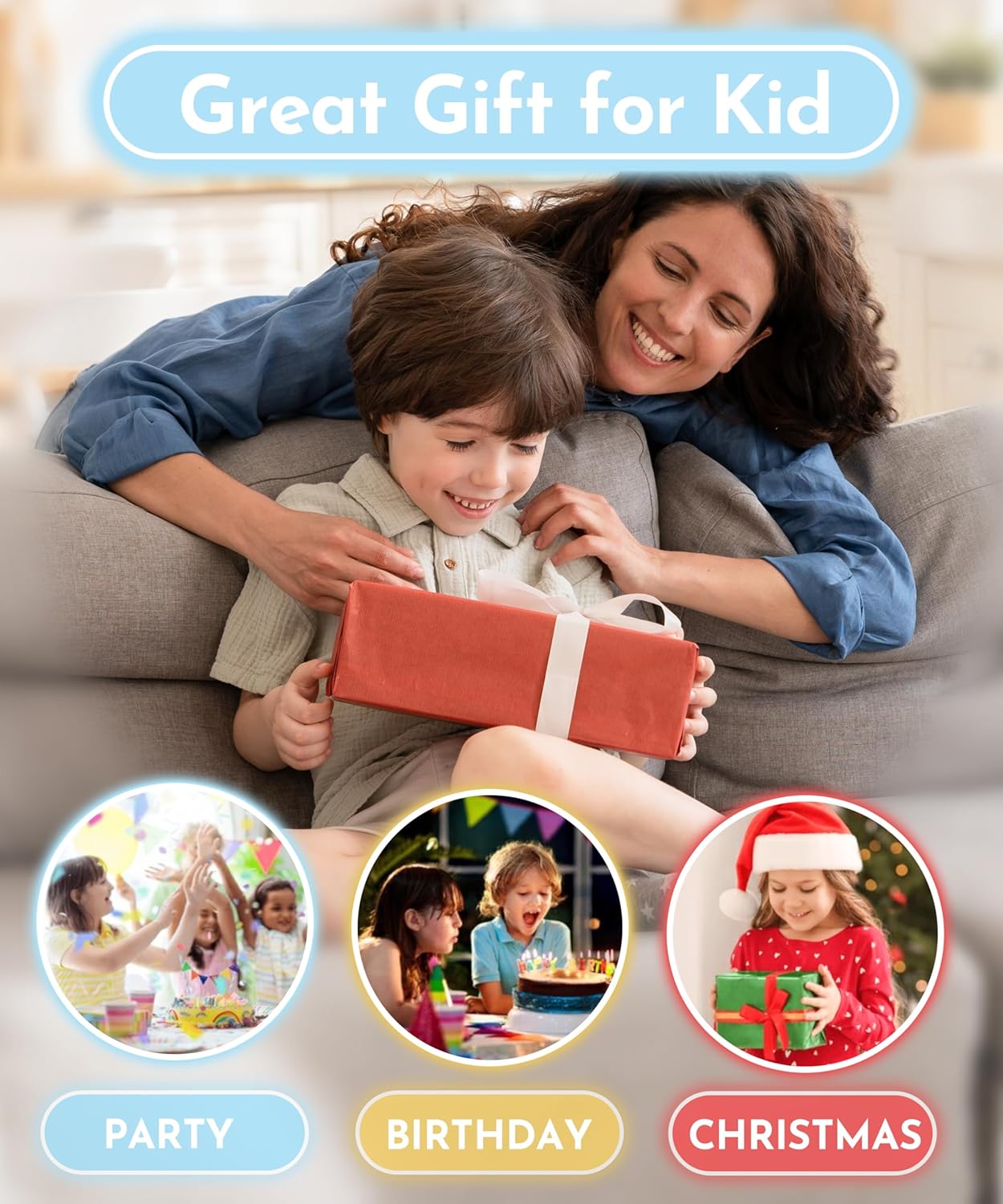 KidMigo Planche d'activités Montessori en bois avec interrupteur LED et interrupteurs à clé pour la motricité fine, jouets sensoriels pour les 2-5 ans et plus