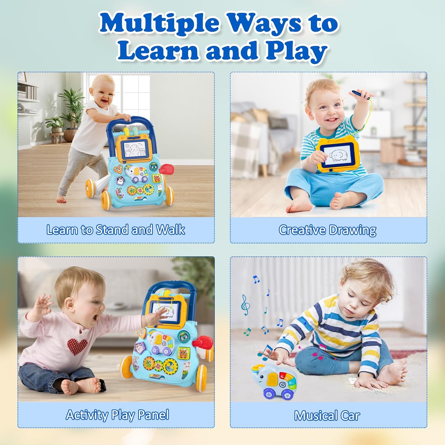 Fidtoy Talking Multi-Activity Baby Walker – Educational & Interactive Toddler Walker