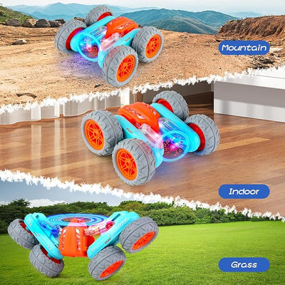 Voiture Télécommandée de cascades avec rotations à 360° et lumières – 4x4 Double Face | Bacha Toys