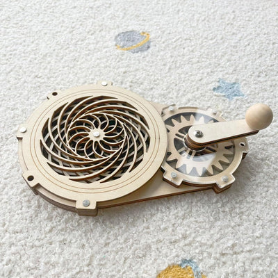 TARSHYRY Jouet en bois à manivelle pour enfants, puzzle éducatif pour stimuler l'imagination, modèle créatif en bois pour garçons/filles