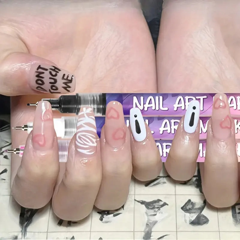 Stylos de Nail Art MagicMani™ - Créativité Rapide et Sans Salissures pour Enfants