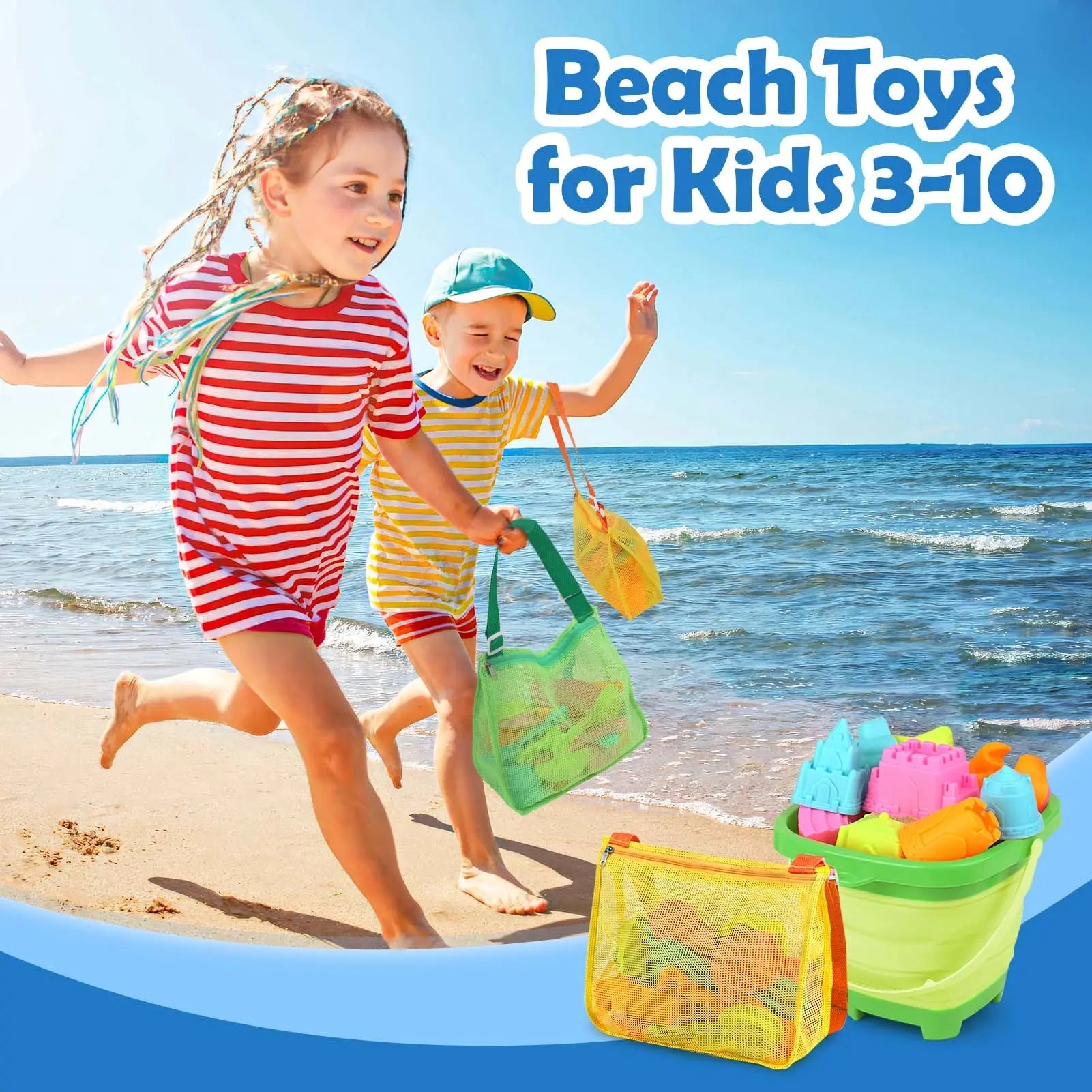 Juego de 30 Juguetes de Playa Plegables para Niños de 3 a 10 Años