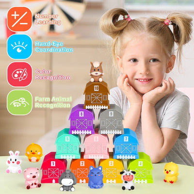 Set de juego didáctico de animales de granja Fidtoy