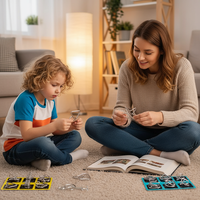 Casse-têtes en métal – Jeu d'esprit et de réflexion pour adultes et enfants