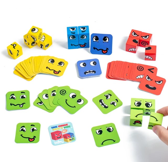 Jeu de course de grimaces - Jeu en bois écologique