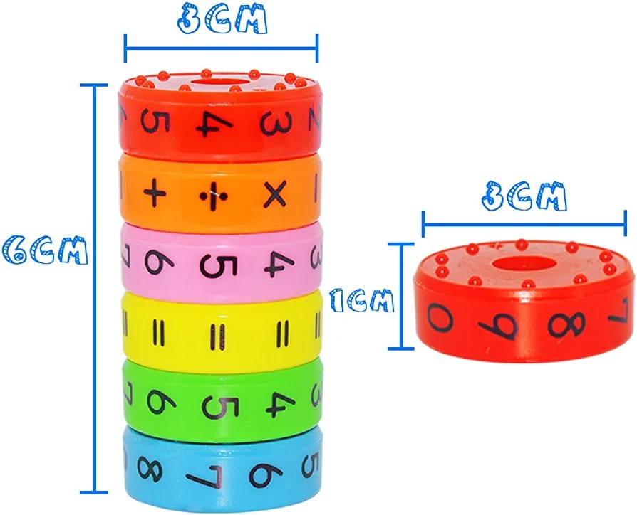 Mini rueda giratoria magnética de operaciones matemáticas - 313