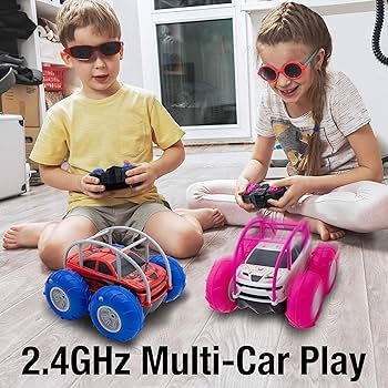 Fidtoy Coche acrobático anfibio a control remoto – Juguete teledirigido todoterreno para niños de 8 años en adelante