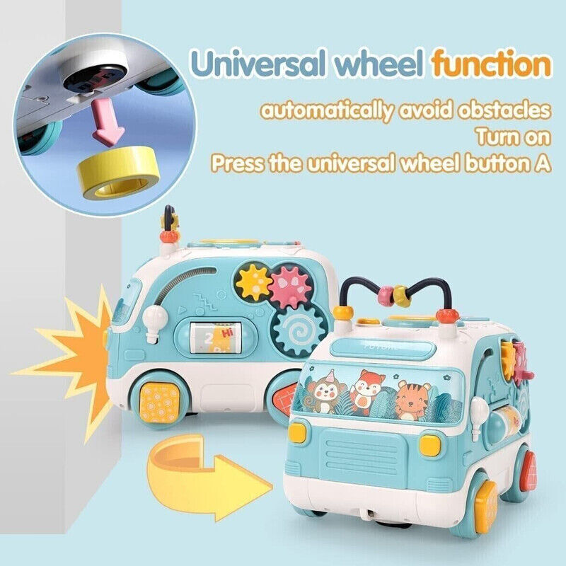 Autobus Fidtoy Musical d'activités avec lumières et sons