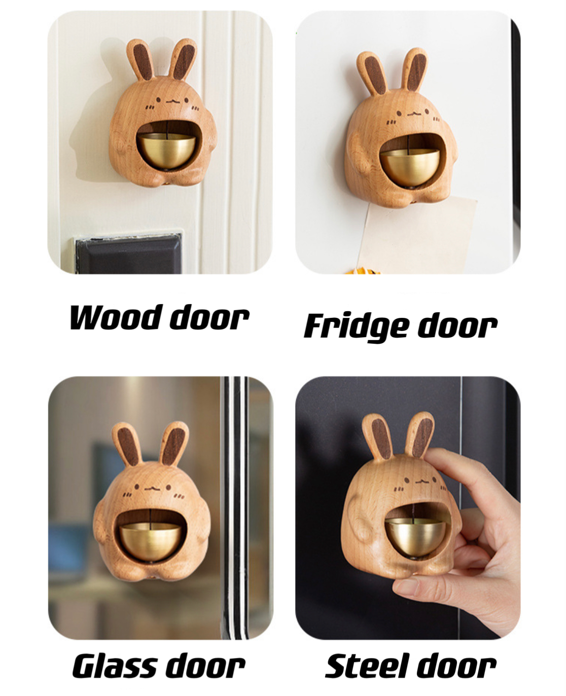 La sonnette adorable en forme de lapin – Un ajout charmant à la décoration de votre maison