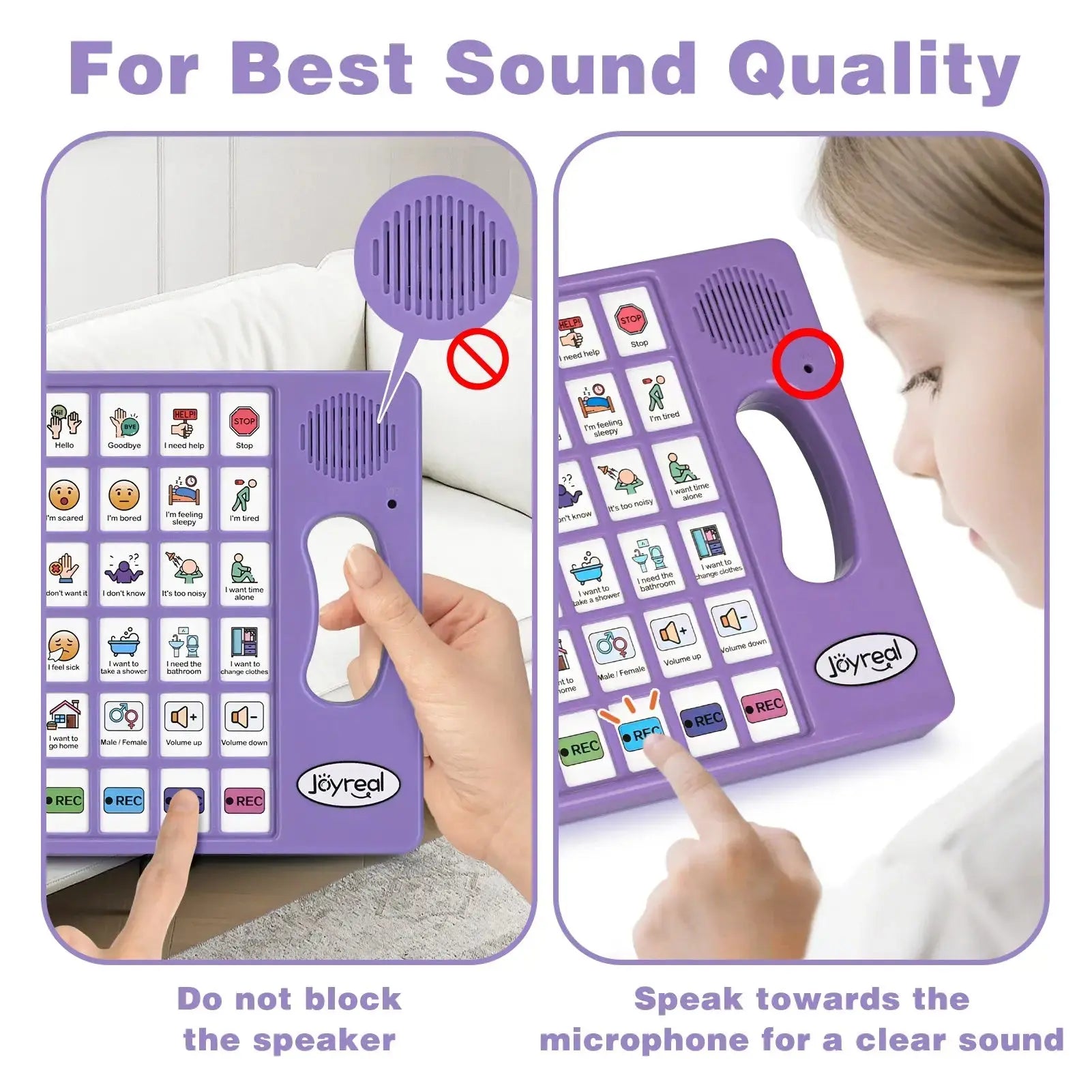 Dispositif de communication AAC Fidtoy pour l'autisme - Aide vocale bilingue pour les tout-petits