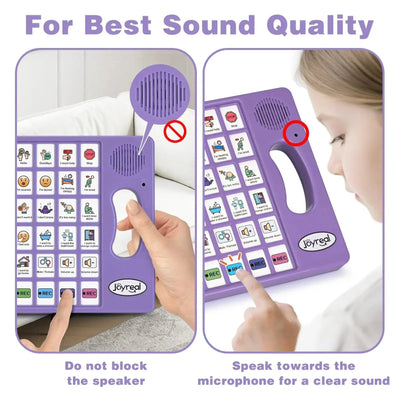 Dispositif de communication AAC Fidtoy pour l'autisme - Aide vocale bilingue pour les tout-petits