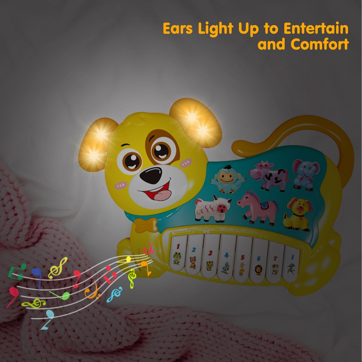 Fidtoy Piano Musical pour Chiens Jouet Musical pour Bébés de 0 à 36 Mois