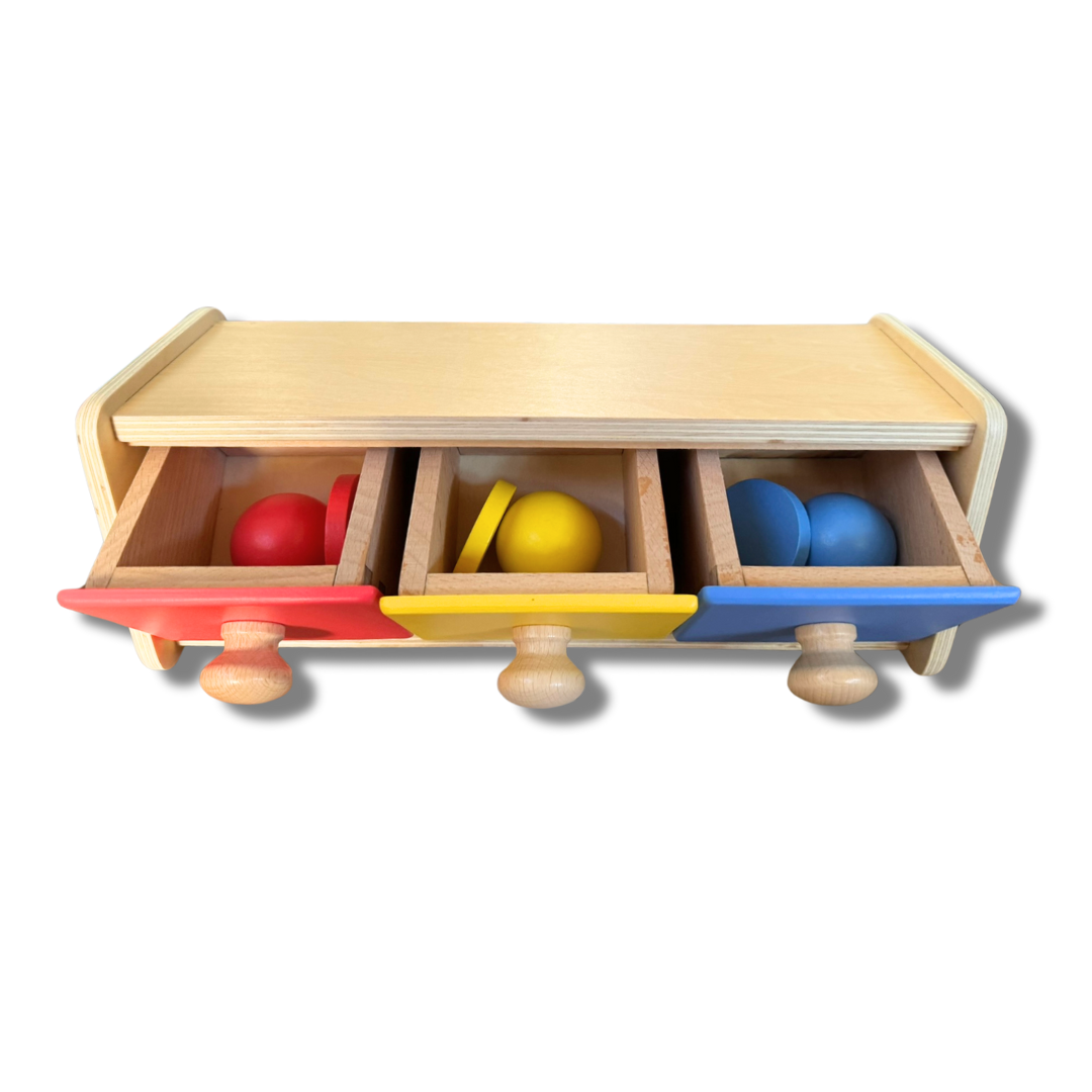 Boîte Montessori avec bac, jouet d'éveil pour tout-petit
