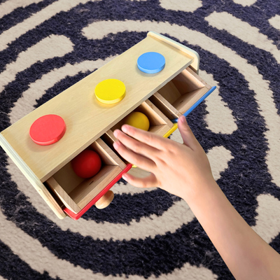 Boîte Montessori avec bac, jouet d'éveil pour tout-petit