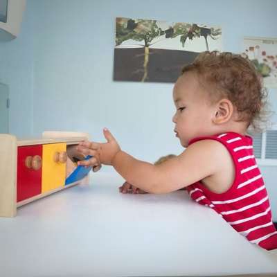 Boîte Montessori avec bac, jouet d'éveil pour tout-petit