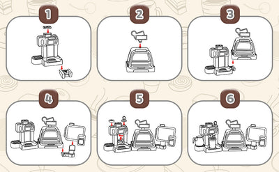 Cuisine d'imitation Jeu de café de magasin pour tout-petits, set de jeu machine à café et dessert, jouet de caisse enregistreuse pour enfants de 3 ans et plus