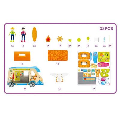 Juego de caravana Fidtoy - Juguete imaginativo para niños pequeños